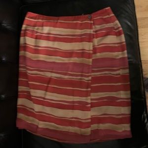 VINTAGE Coral and Peach striped skirt